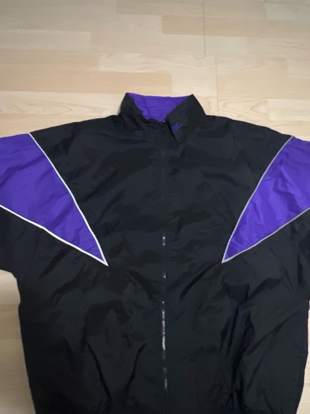 Retro Road Runner Sports Black and Purple Windbreaker Jacket